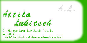 attila lukitsch business card